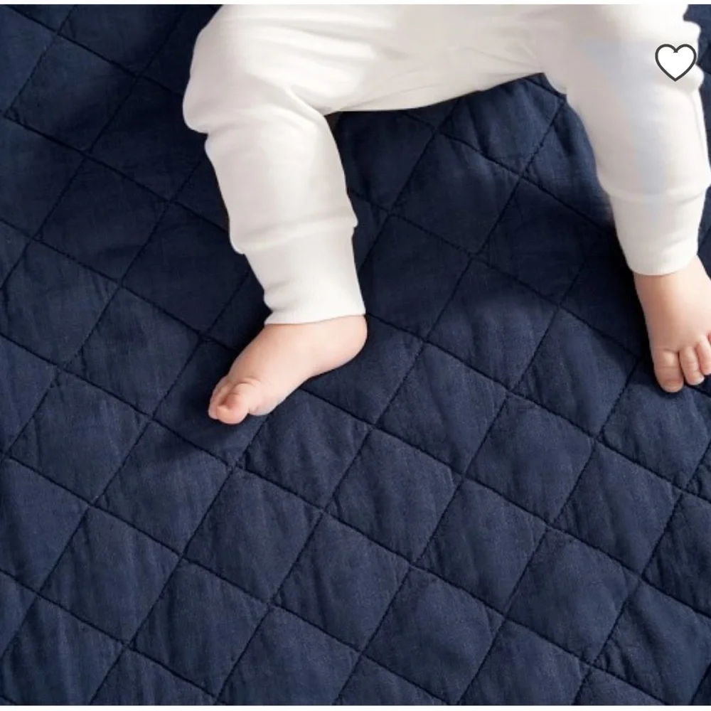 NWOT Pottery Barn Kids Belgian Linen Bedding | Navy